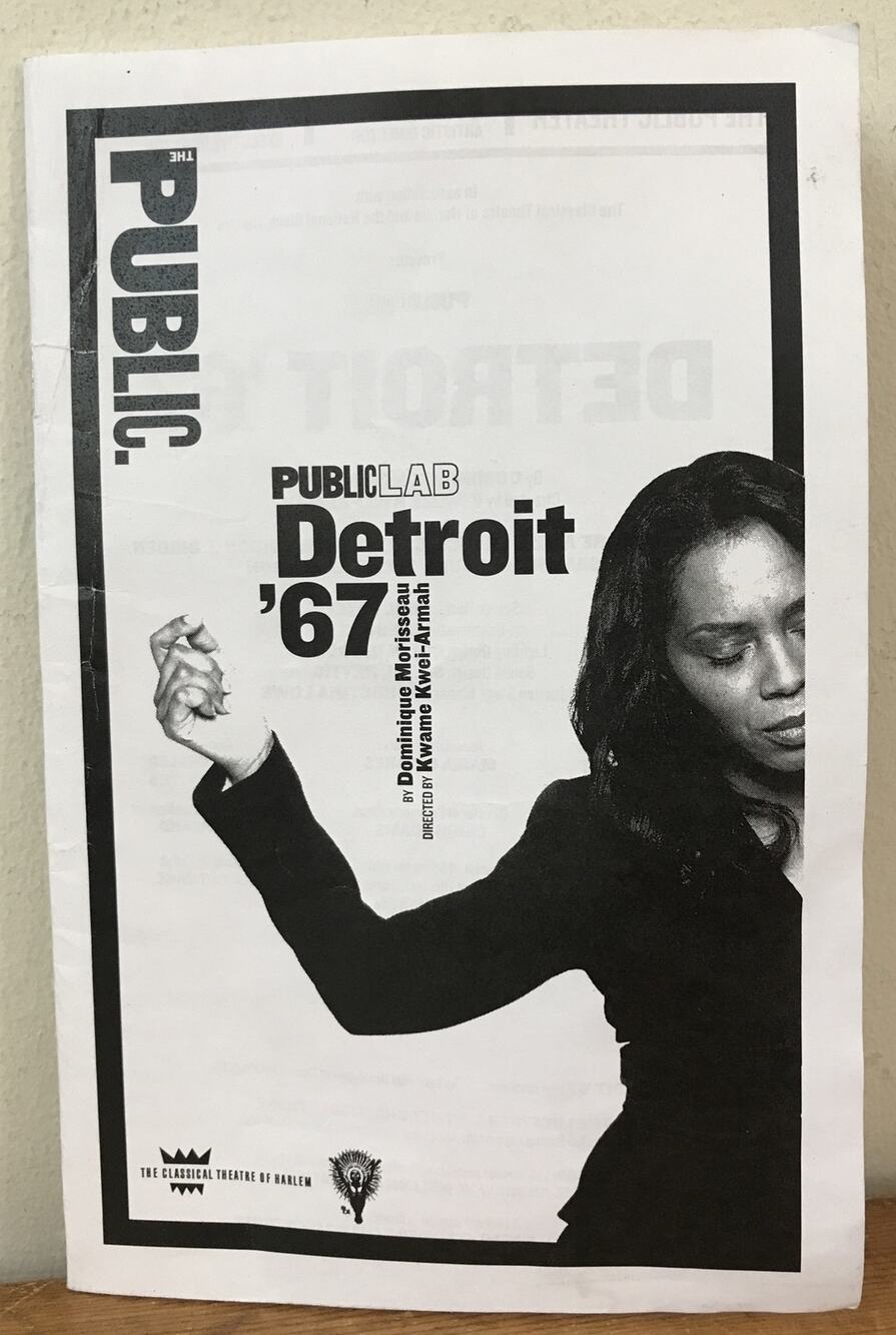 2013 Detroit 67 Public Theater PublicLab Classical Theater Of Harlem Playbill